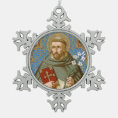 St. Dominic de Guzman (BK 011) Tin Sneeuwvlok Ornament (Voorkant)