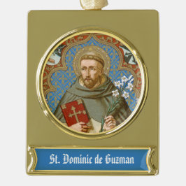 St. Dominic de Guzman (BK 011) Verguld Banner Ornament