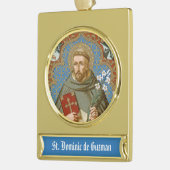St. Dominic de Guzman (BK 011) Verguld Banner Ornament (Links)
