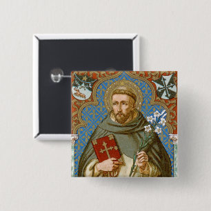 St. Dominic de Guzman (BK 011) Vierkante Button 5,1 Cm