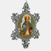 St. Dominic de Guzman (BK 07) Tin Sneeuwvlok Ornament (Links)