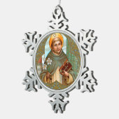 St. Dominic de Guzman (BK 07) Tin Sneeuwvlok Ornament (Rechts)