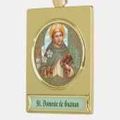 St. Dominic de Guzman (BK 07) Verguld Banner Ornament (Links)