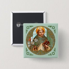 St. Dominic de Guzman (BK 07) Vierkante Button 5,1 Cm