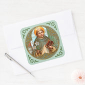 St. Dominic de Guzman (BK 07) Vierkante Sticker (Envelop)