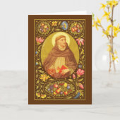St Dominic de Guzman (PM 02) Blank Wenskaart Kaart (Gele Bloem)