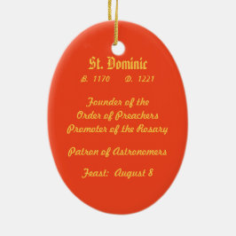 St. Dominic de Guzman (PM 02) Keramisch Ornament