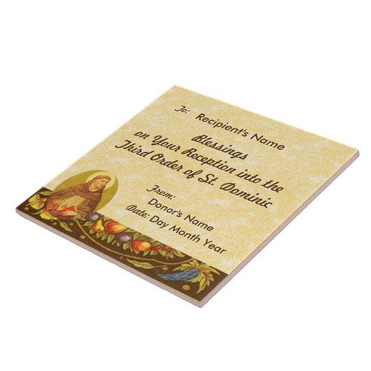 St. Dominic de Guzman (PM 02) Tegeltje (Zijkant)