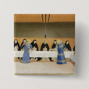 St. Dominic en zijn bedrijven Fed door Angels Vierkante Button 5,1 Cm