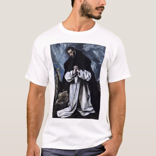 St Dominic in Prayer T-shirt (Voorkant)