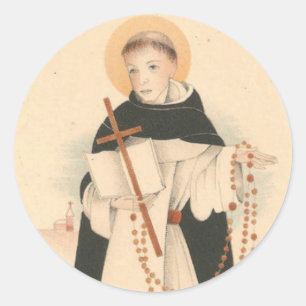 St. Dominic met de rozenkrans Ronde Sticker