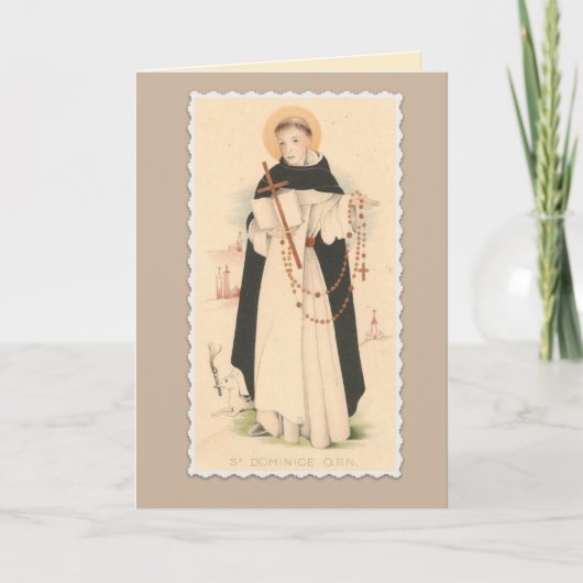 St. Dominic met de Rozentuin Kaart (Voorkant)