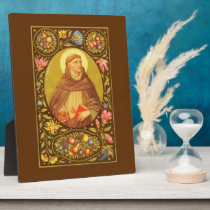 St. Dominic (PM 02) 8 x 10 inch Plaque 1 met esel Fotoplaat