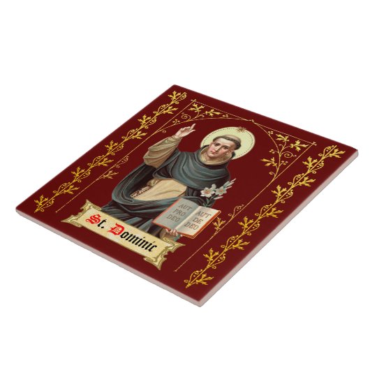 St. Dominic Preaching (BEN 002) Tegeltje (Zijkant)