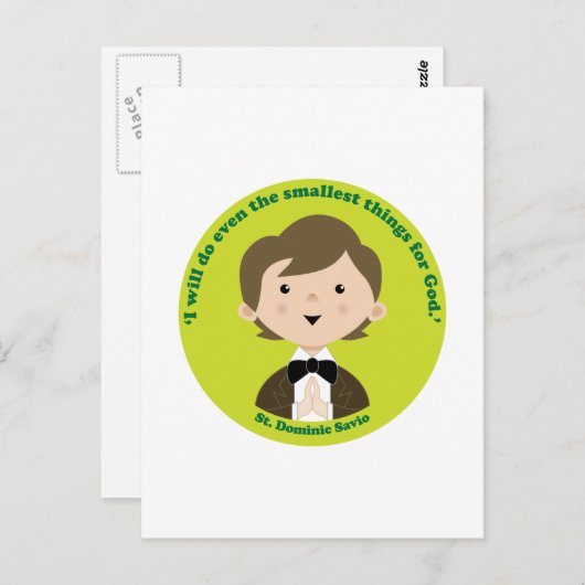 St. Dominic Savio Briefkaart (Voorkant / Achterkant)
