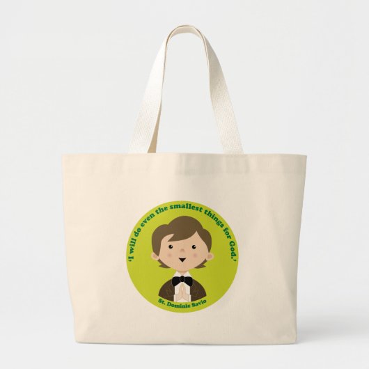 St. Dominic Savio Grote Tote Bag (Voorkant)