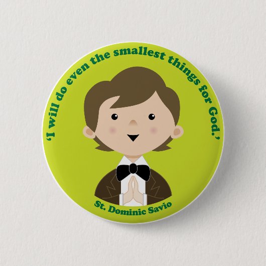 St. Dominic Savio Ronde Button 5,7 Cm (Voorkant)