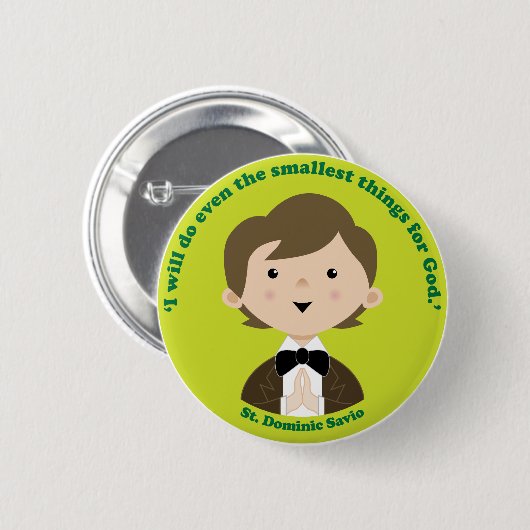 St. Dominic Savio Ronde Button 5,7 Cm (Voorkant /achterkant)