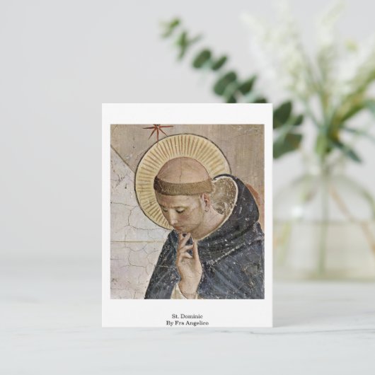 St. Dominic van Fra Angelico Briefkaart (Staand voorkant)