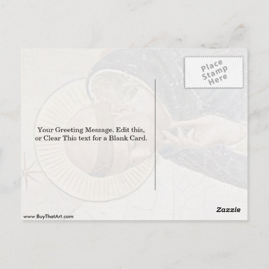 St. Dominic van Fra Angelico Briefkaart (Achterkant)