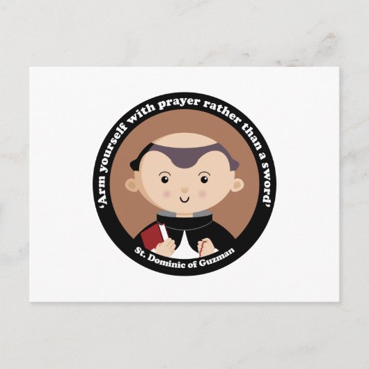 St. Dominic van Guzman Briefkaart (Voorkant)