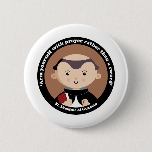 St. Dominic van Guzman Ronde Button 5,7 Cm (Voorkant)