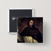 St. Dominic Vierkante Button 5,1 Cm (Voorkant /achterkant)