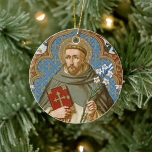 St. Dominicus de Guzman (BK 011) Keramisch Ornament