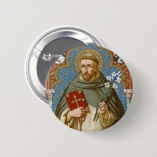 St. Dominicus de Guzman (BK 011) Ronde Button 5,7 Cm (Voorkant /achterkant)