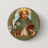 St. Dominicus de Guzman (BK 07) Ronde Button 5,7 Cm (Voorkant)