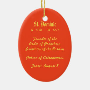 St. Dominicus de Guzman (PM 02) Keramisch Ornament