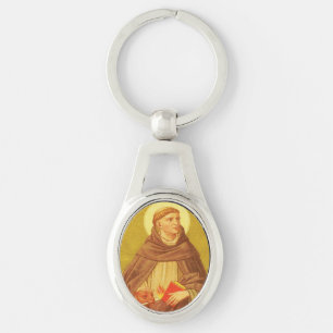 St. Dominicus de Guzman (PM 02) Ovaal Metaal Sleutelhanger