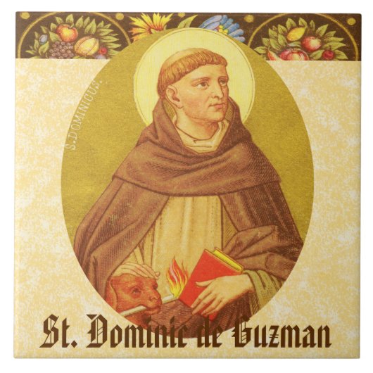 St. Dominicus de Guzman (PM 02) Tegeltje (Voorkant)