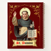 St. Dominicus predikend (BEN 002) Notitieboek (Achterkant)