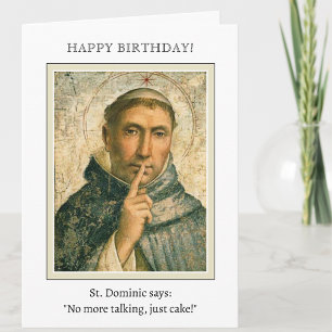 St. Dominicus Verjaardagszegen Religieus Kaart