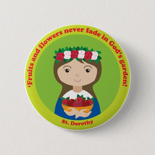 St. Dorothy Ronde Button 5,7 Cm (Voorkant)
