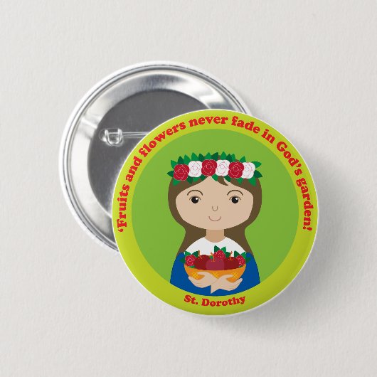 St. Dorothy Ronde Button 5,7 Cm (Voorkant /achterkant)