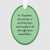 St. Dymphna Angst Depressie Psychische stoornis Ornament (achterkant)