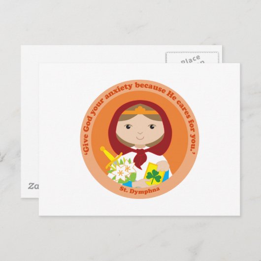 St. Dymphna Briefkaart (Voorkant / Achterkant)