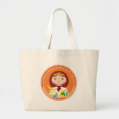 St. Dymphna Grote Tote Bag (Voorkant)