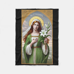 St Dymphna Patroonheilige Mentale Gezondheid Angst Fleece Deken