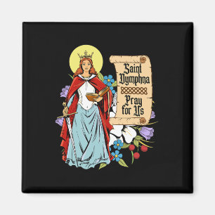 St Dymphna Purity Lily Patron Saint Mental Health Magneet
