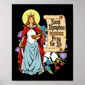 St Dymphna Purity Lily Patron Saint Mental Health Poster (Voorkant)