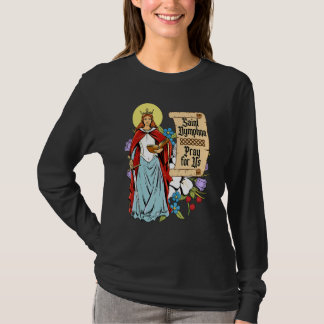 St Dymphna Purity Lily Patron Saint Mental Health T-shirt