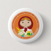 St. Dymphna Ronde Button 5,7 Cm (Voorkant)