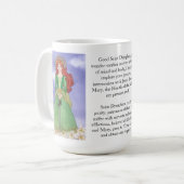 St. Dymphna Waterverf Prayer Tea Koffiemok (Voorkant links)