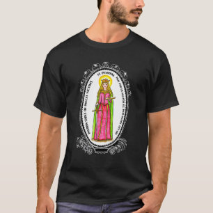 St Dymphna Zuiverheid Lelie Patroonheilige Geestel T-shirt