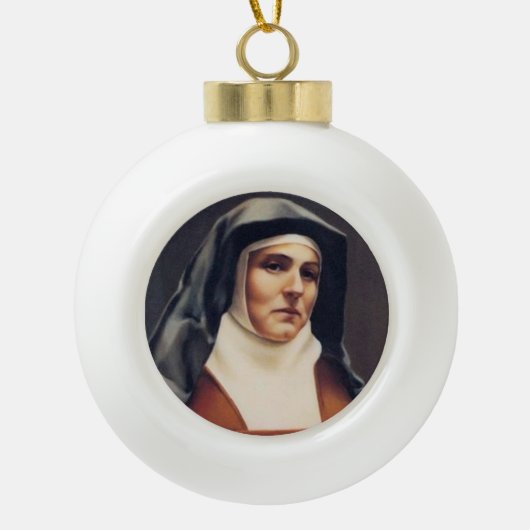 St.Edith Stein-kerstversiering Keramische Bal Ornament (Voorkant)