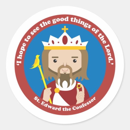 St. Edward the Confessor Ronde Sticker (Voorkant)
