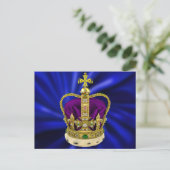 St Edwards Crown met Fur Briefkaart (Staand voorkant)